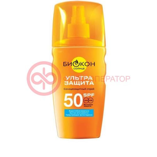 Биокон солнце спрей солнцезащитный 160мл ультра защита spf50