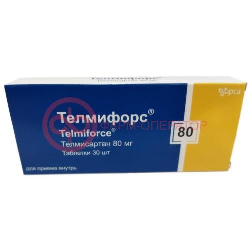 Телмифорс таблетки 80мг №30 Телмифорс таблетки 80мг №30