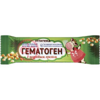 Витатека гематоген плитка 40г с кедровым орехом