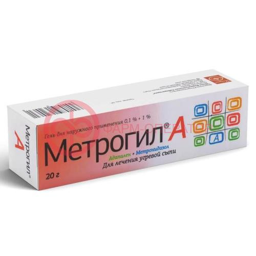 Метрогил а гель для наружного применения 0.1% + 1% 20г