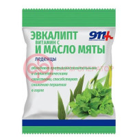 911 ваша служба спасения леденцы 50г эвкалипт + масло мяты + вит. с