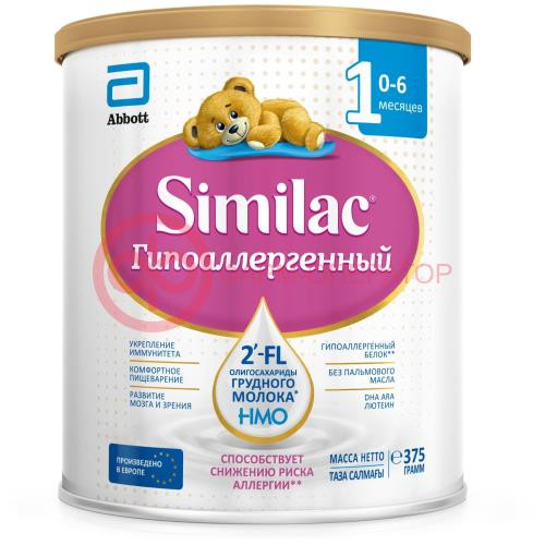 Симилак гипоаллергенный 1 смесь сухая 375г д/детей 0-6 мес Симилак гипоаллергенный 1 смесь сухая 375г д/детей 0-6 мес