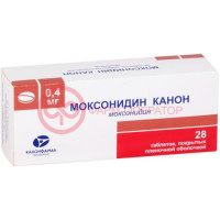Моксонидин канон таблетки покрытые пленочной оболочкой 0,4мг №28