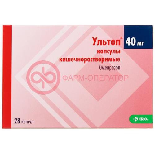 Ультоп капсулы кишечнорастворимые 40мг №28 Ультоп капсулы кишечнорастворимые 40мг №28