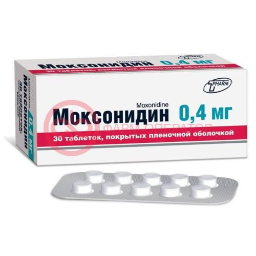 Моксонидин фт таблетки покрытые пленочной оболочкой 0,4мг №30 Моксонидин фт таблетки покрытые пленочной оболочкой 0,4мг №30
