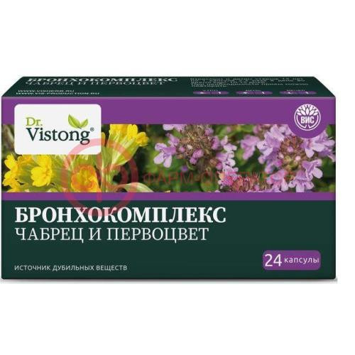 Доктор вистонг бронхокомплекс чабрец + первоцвет капсулы №24
