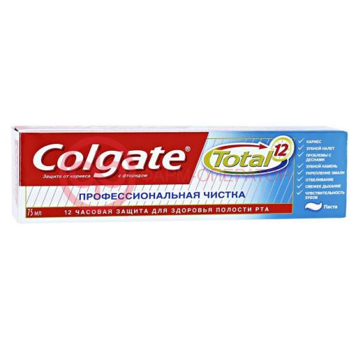 КОЛГЕЙТ ТОТАЛ 12 ЗУБ. ПАСТА 75МЛ ПРОФ. ЧИСТКА  [COLGATE TOTAL 12]
