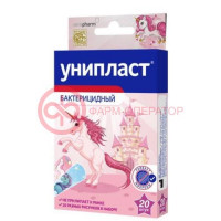 Унипласт лейкопластырь бактерицидный №20 детск единороги