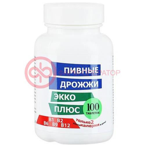 Пивные дрожжи экко плюс таблетки №100 Пивные дрожжи экко плюс таблетки №100