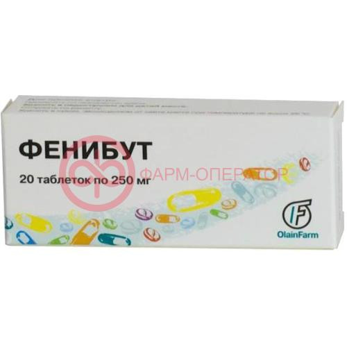 Фенибут таблетки 250мг №20 Фенибут таблетки 250мг №20