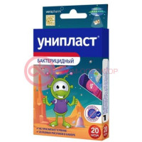 Унипласт лейкопластырь бактерицидный №20 детск космический
