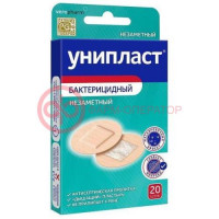 Унипласт лейкопластырь бактерицидный №20 незаметн круглый