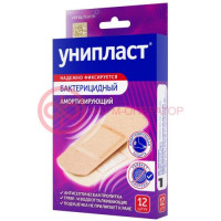 Унипласт лейкопластырь бактерицидный №12 амортизир