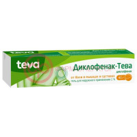 Диклофенак-тева гель для наружного применения 1% 40г