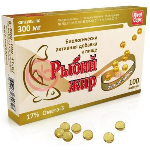Реалкапс рыбий жир капсулы 300мг №100 Реалкапс рыбий жир капсулы 300мг №100