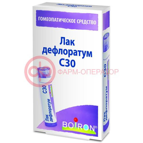 Лак дефлоратум с30 гранулы гомеопатические 4г монокомп препар животн происх Лак дефлоратум с30 гранулы гомеопатические 4г монокомп препар животн происх