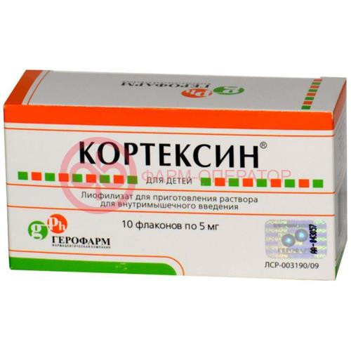 Кортексин лиофилизат для приготовления раствора для внутривенного и внутримышечного введения 5мг 11мг №10