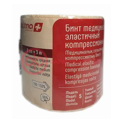 Лаума бинт эластичный компрессионный модель 5 ср 8смx3м Лаума бинт эластичный компрессионный модель 5 ср 8смx3м