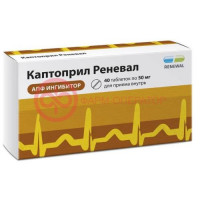 Каптоприл реневал таблетки 50мг №40
