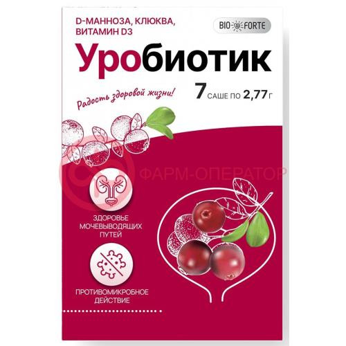 Биофорте уробиотик порошок №7 d-манноза с экстр клюквы