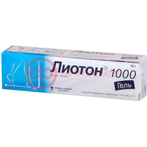 Лиотон 1000 гель для наружного применения 1000ме/г 50г Лиотон 1000 гель для наружного применения 1000ме/г 50г