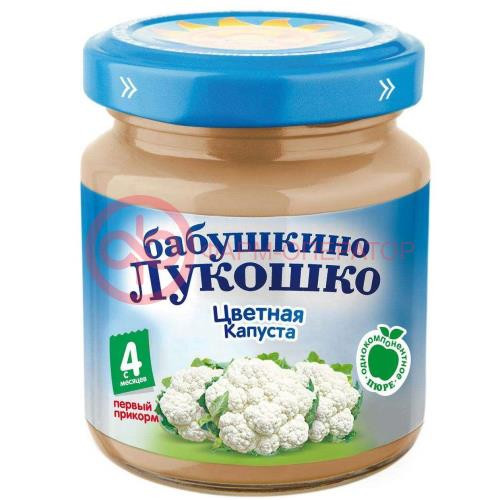 Бабушкино лукошко пюре овощное 100г цветная капуста 4мес +
