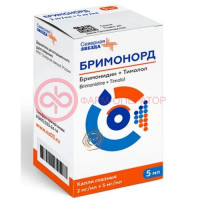 Бримонорд капли глазные 2мг/мл + 5мг/мл 5мл
