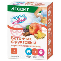 Леовит худеем за неделю батончик фруктовый 10г №7 жиросжигающий комплекс