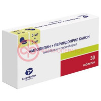 Амлодипин + периндоприл канон таблетки 5мг + 5мг №30