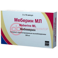 Меберин мл капсулы с пролонгированным высвобождением 200мг №30