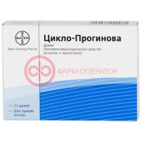 Цикло-прогинова таблетки покрытые пленочной оболочкой набор 0.5 мг + 2 мг и 2 мг №21 /в наб /в наборе: таблетки, покрытые оболочкой светло-коричневого цвета-10 шт. и таблетки, покрытые оболочкой белые цвета -11 шт./