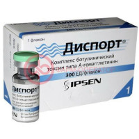 Диспорт лиофилизат для приготовления раствора для инъекций 300ед №1