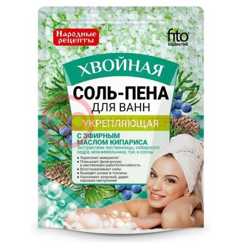 Народные рецепты соль-пена для ванн 200мл укрепляющ. хвойная Народные рецепты соль-пена для ванн 200мл укрепляющ. хвойная