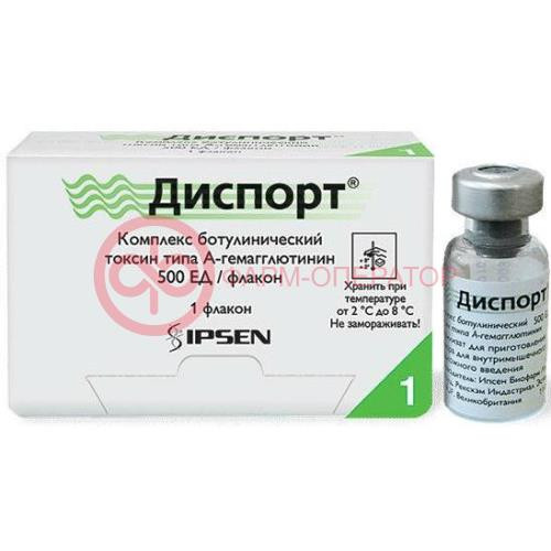 Диспорт лиофилизат для приготовления раствора для инъекций 500ед №1 Диспорт лиофилизат для приготовления раствора для инъекций 500ед №1