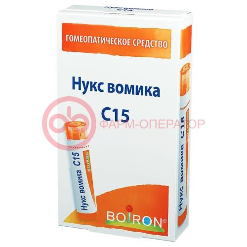 Нукс вомика c15 гранулы гомеопатические 4г монокомп препар растит происх