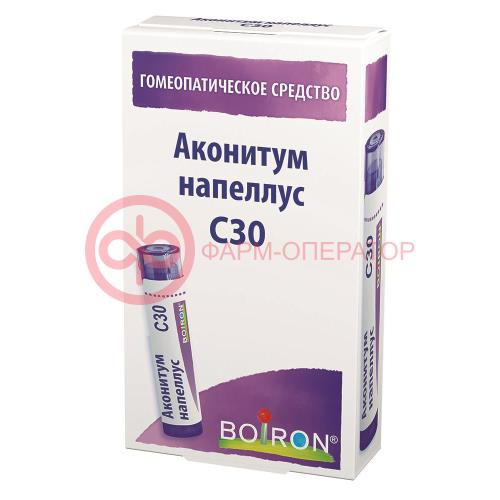 Аконитум напеллус с30 гранулы гомеопатические 4г монокомп