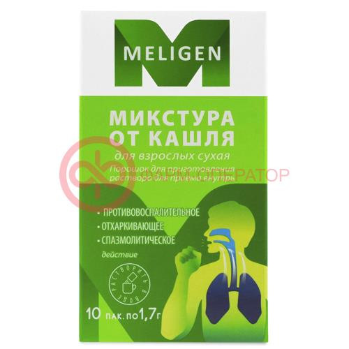 Микстура от кашля для взрослых сухая порошок для приготовления раствора для приема внутрь 1,7г №10 Микстура от кашля для взрослых сухая порошок для приготовления раствора для приема внутрь 1,7г №10
