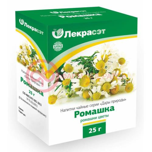 Дары природы ромашка цветки 25г. чайн. напиток /лекра-сэт/ Дары природы ромашка цветки 25г. чайн. напиток /лекра-сэт/