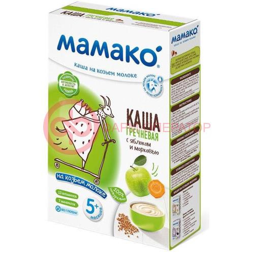 Мамако каша 200г. гречка + яблоко + морковь козье мол. Мамако каша 200г. гречка + яблоко + морковь козье мол.