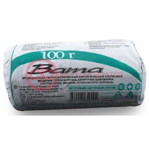 Русвата вата гигиеническая нестерильная 100г