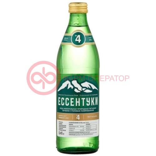 Ессентуки №4 вода минеральная лечебно-столовая 0,45л стекло Ессентуки №4 вода минеральная лечебно-столовая 0,45л стекло