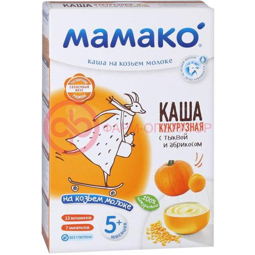 Мамако каша 200г. кукуруза + тыква + абрикос козье мол. Мамако каша 200г. кукуруза + тыква + абрикос козье мол.