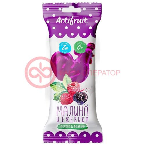 Актифрут петушок леденцовая карамель 17г витамин с + цинк малина/ежевика
