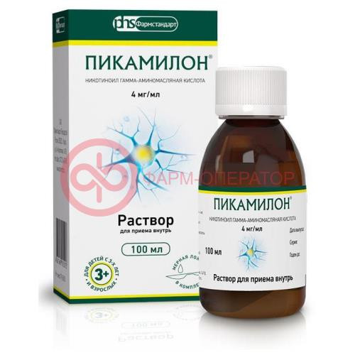 Пикамилон раствор для приема внутрь 4мг/мл 100мл /в комплекте с ложкой мерной/ Пикамилон раствор для приема внутрь 4мг/мл 100мл /в комплекте с ложкой мерной/