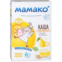 Мамако каша 200г. пшеничная + груша + банан козье мол.