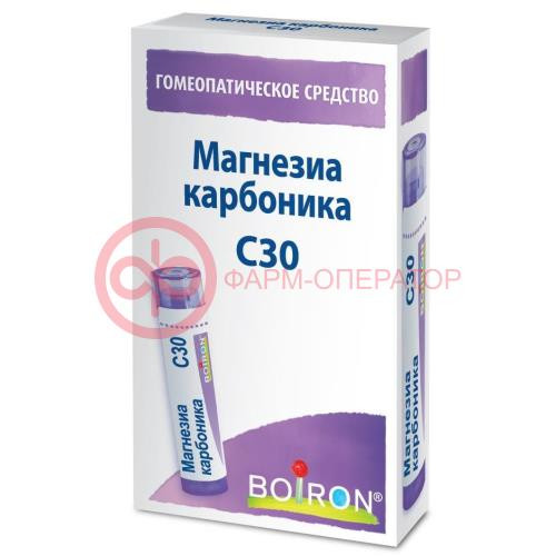 Магнезиа карбоника с30 гранулы гомеопатические 4г монокомп препар минер-химич происх