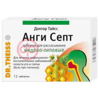 Доктор тайсс анги септ таблетки для рассасывания №12 мед + липа