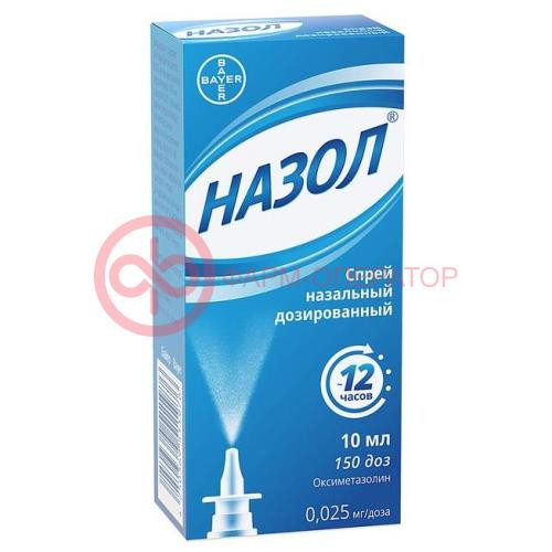 Назол спрей назальный дозированный 0,025мг/доза 10мл 150доз Назол спрей назальный дозированный 0,025мг/доза 10мл 150доз