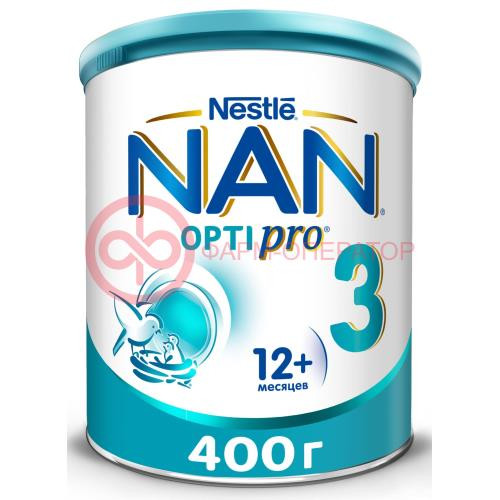 Нан 3 оптипро молочко детское 400г с олигосахаридами 12мес + Нан 3 оптипро молочко детское 400г с олигосахаридами 12мес +