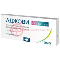 Аджови раствор для подкожного введения 150мг/мл 1,5мл